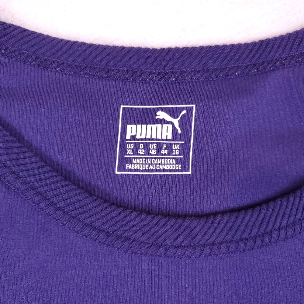 PUMA Purple Cotton Crew Neck Dry Cell Sweater - Picture 3 of 7